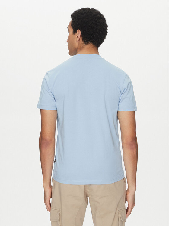 Napapijri Napapijri T-Shirt Iaato NP0A4HFZ Błękitny Regular Fit