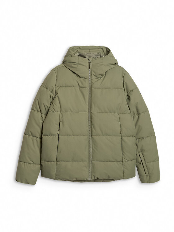 4F 4F Kurtka narciarska APRES SKI Khaki Regular Fit