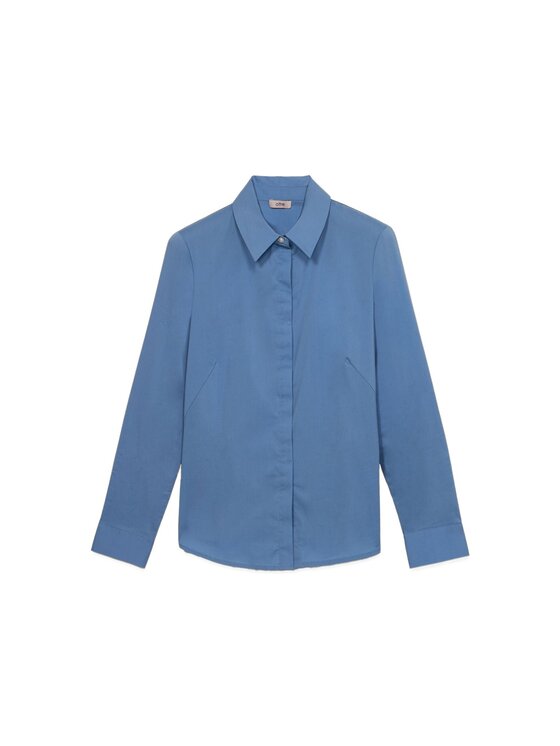 Oltre Oltre Koszula 5373R102932N004 Turkusowy Slim Fit