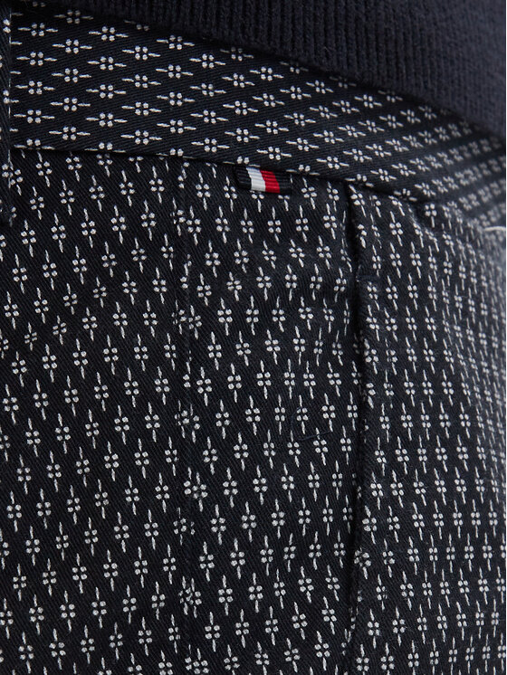Tommy Hilfiger Tommy Hilfiger Pantaloncini di tessuto Dover Print MW0MW42353 Blu scuro Slim Fit