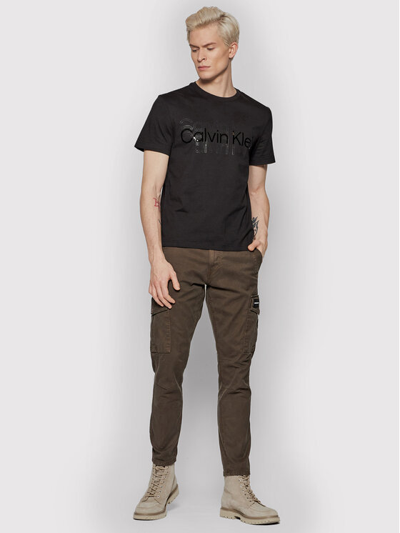 Calvin Klein Jeans Pantaloni di tessuto Washed Cargo J30J318586 Verde  Skinny Fit • Modivo.it