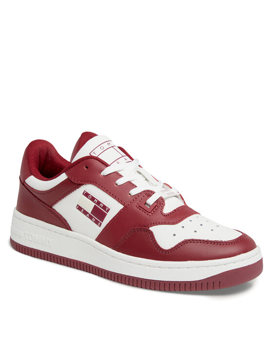 Tommy Jeans Tommy Jeans Sneakersy Tjw Retro Basket Leather EN0EN02532 Červená