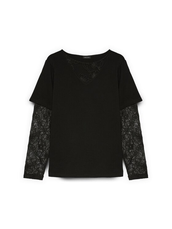 Fiorella Rubino Fiorella Rubino T-shirt G08KL009087N033 Nero Regular Fit