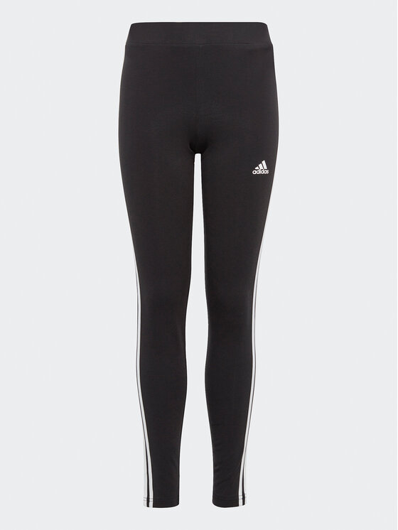 adidas Legingi Essentials 3-Stripes Cotton Leggings IC3623 Melns