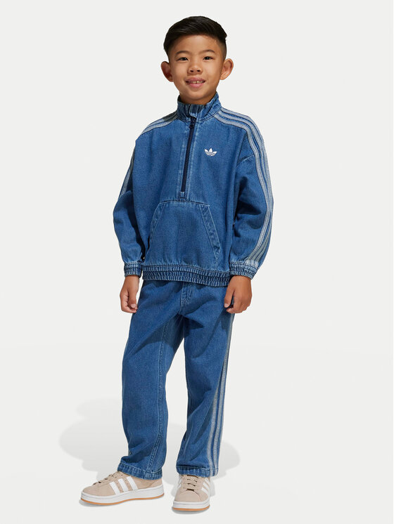 adidas adidas Trenirka Denim JC7871 Modra Loose Fit