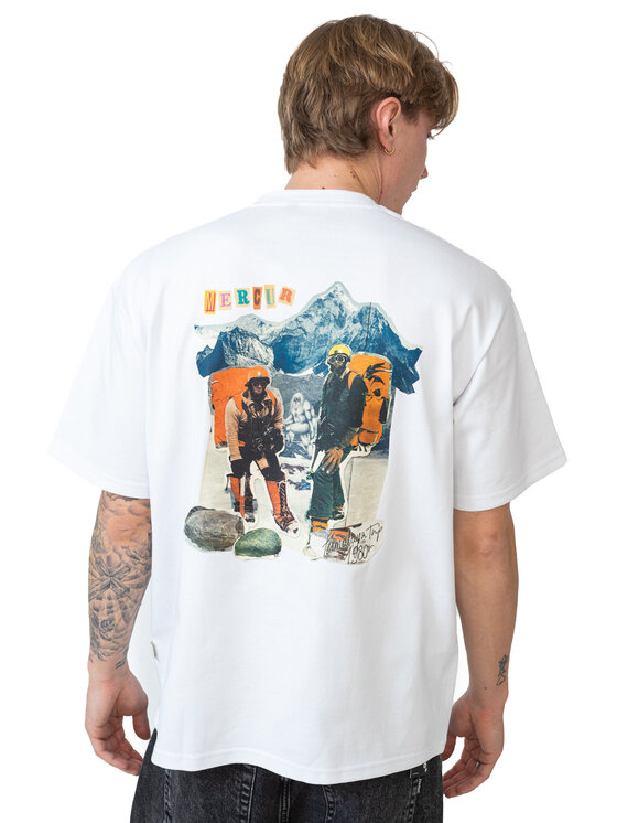 Mercur Mercur T-Shirt Himalaya Biały Comfortable Fit