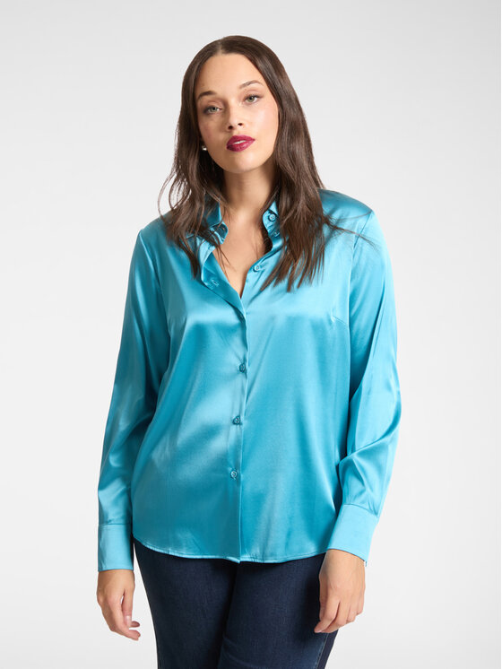 Elena Mirò Elena Mirò Camicia 5166P000238N014 Turchese Regular Fit