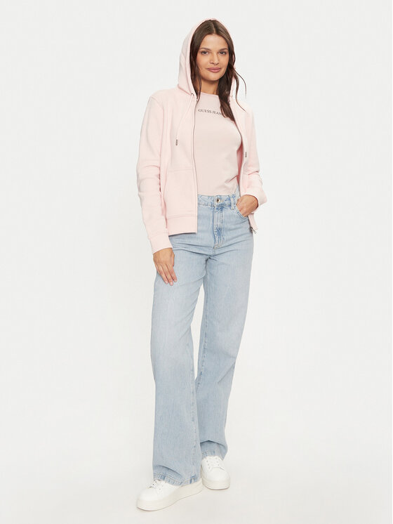 Guess Jeans Guess Jeans Μπλούζα W4YQ03 KC811 Ροζ Regular Fit