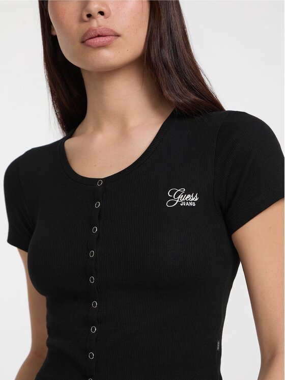 Top Guess Jeans, Rozmiar XS, Czarne, 173653