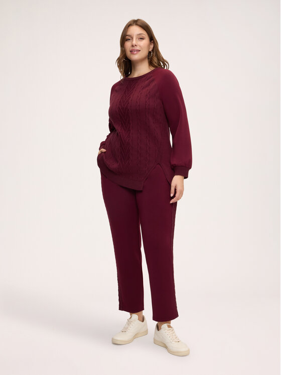 Fiorella Rubino Fiorella Rubino Sweter M445L008712N036 Bordowy Regular Fit