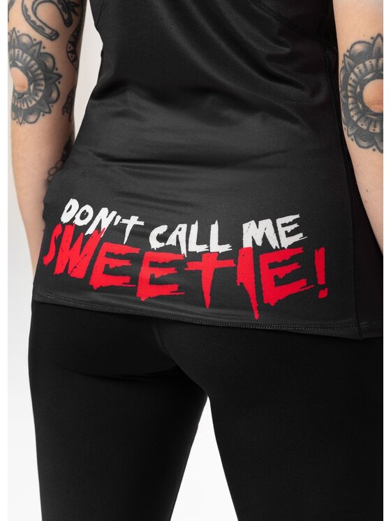 PITBULL PITBULL T-Shirt Koszulka sportowa damska Mesh SWEETIE-CHU M Czarny Regular Fit