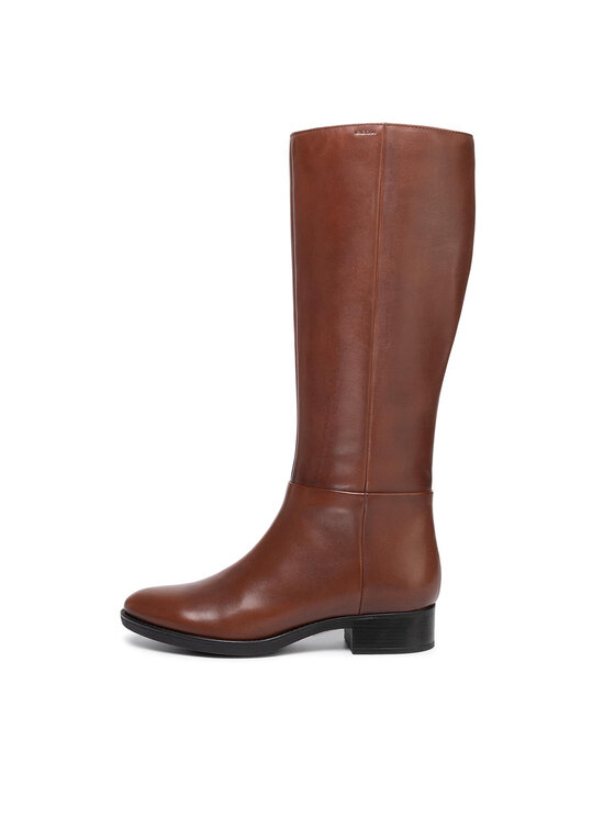 Geox Geox Kozačky ve vojenském stylu D Felicity D D84G1D 00043 C0013 Hnědá
