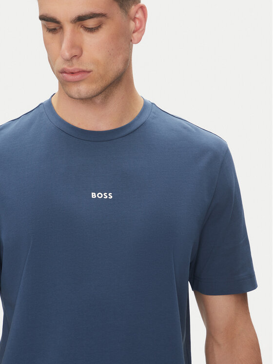 BOSS BOSS Marškinėliai Tchup 50473278 Mėlyna Relaxed Fit