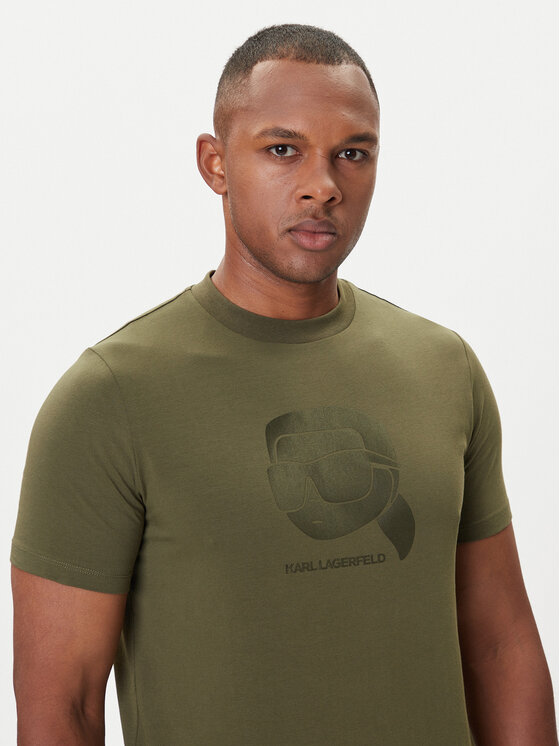 KARL LAGERFELD KARL LAGERFELD Marškinėliai 755032 554221 Žalia Regular Fit