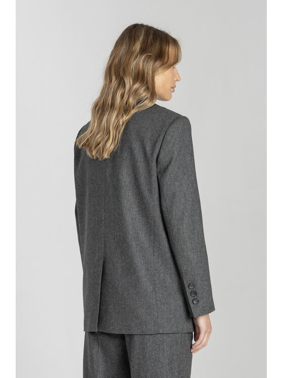 Deni Cler Milano Deni Cler Milano Marynarka W-DC-6059-E5-E5-88-1 Szary Loose Fit