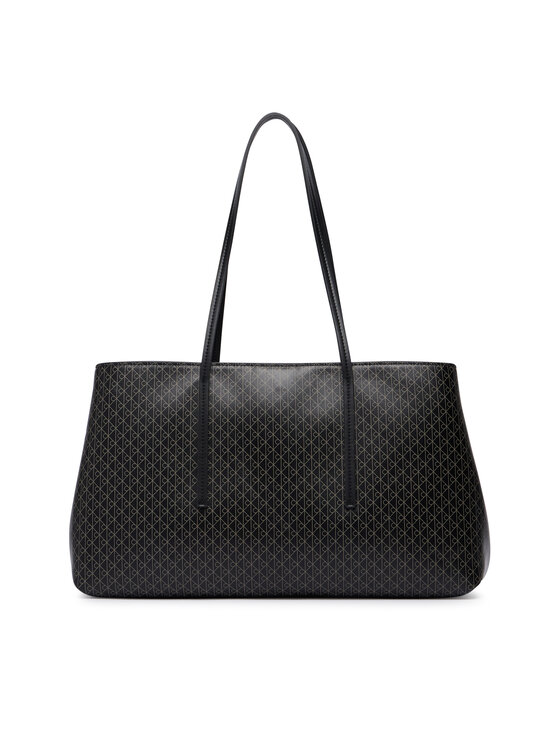 Calvin Klein Calvin Klein Rankinė Emblem Aop Medium Work Tote LV04F3786G Juoda