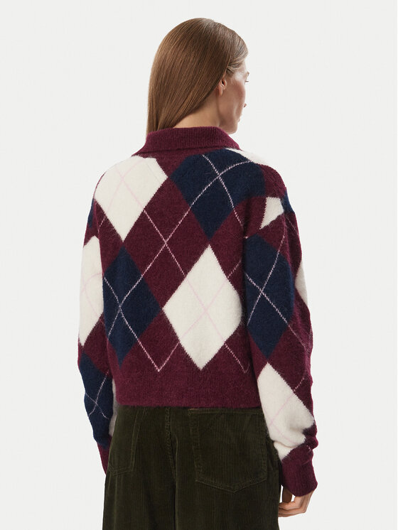 Tommy Jeans Tommy Jeans Svetr Fluffy DW0DW23351 Fialová Regular Fit
