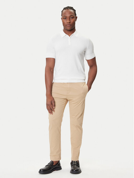 HUGO HUGO Chino nohavice David251D 50530886 Béžová Slim Fit