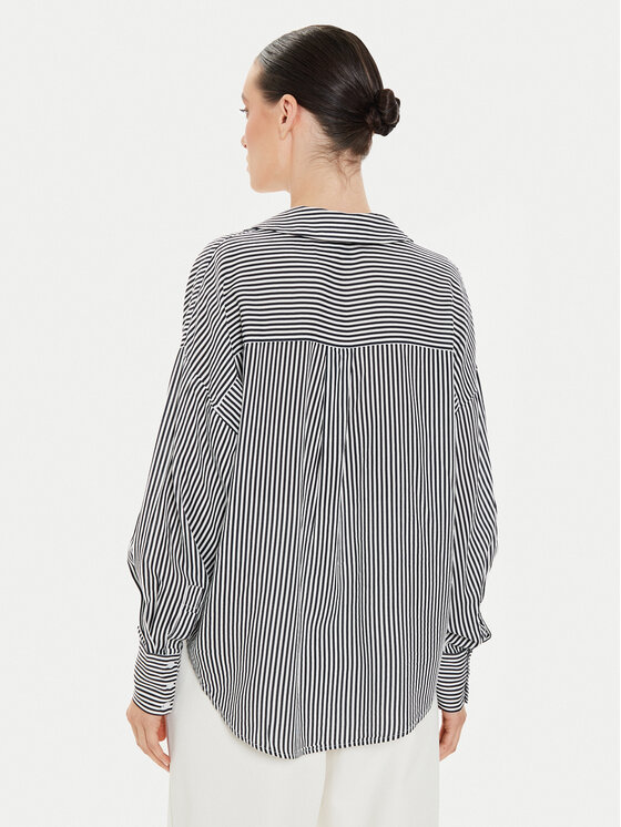Vero Moda Vero Moda Hemd Bumpy 10311681 Schwarz Oversize
