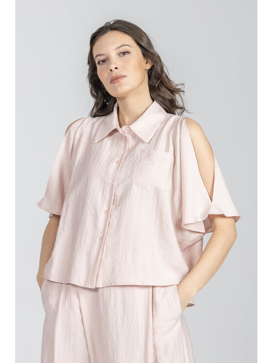 Deni Cler Milano Deni Cler Milano Bluzka T-DC-1236-F2-20-31-1 Różowy Loose Fit