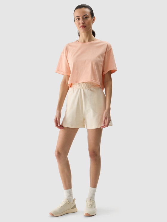 4F 4F Szorty 4FWSS24TSHOF350-12S Biały Regular Fit