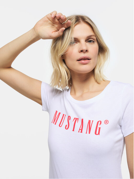 Mustang Mustang T-Shirt Aliina 1013222 Biały Regular Fit