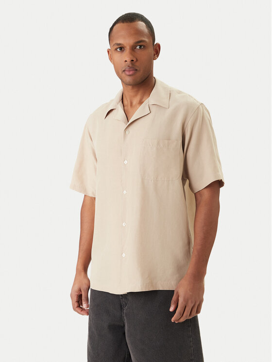 Guess Guess Hemd F6GH01 WN202 Beige Regular Fit