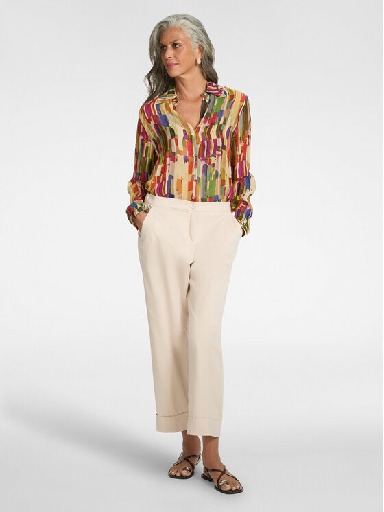Elena Mirò Elena Mirò Pantaloni di tessuto P009P000497N052 Crema Regular Fit