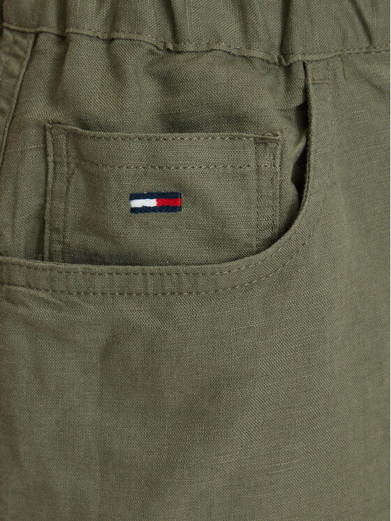 Tommy Jeans Tommy Jeans Stoffshorts DW0DW22227 Dunkelgrün Regular Fit