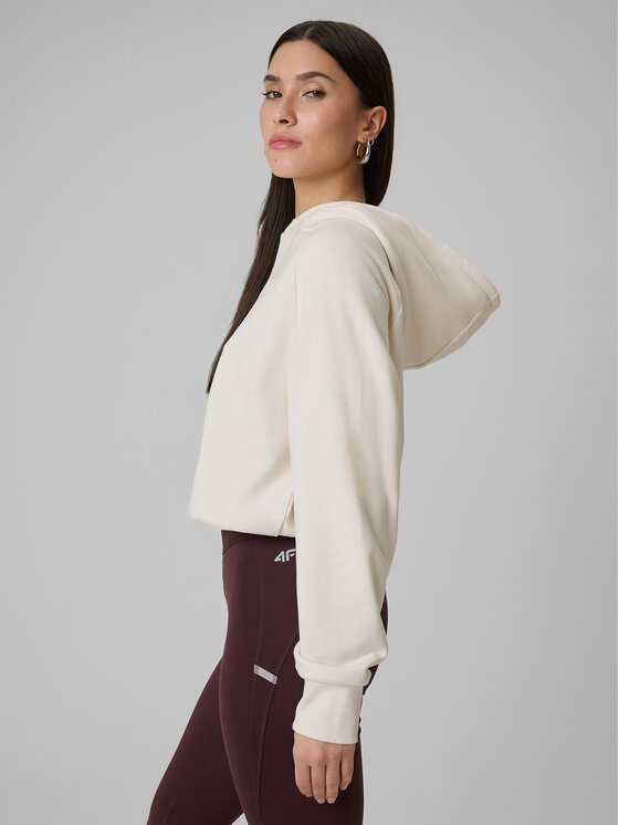 4F 4F Bluza COZY Kremowy Regular Fit