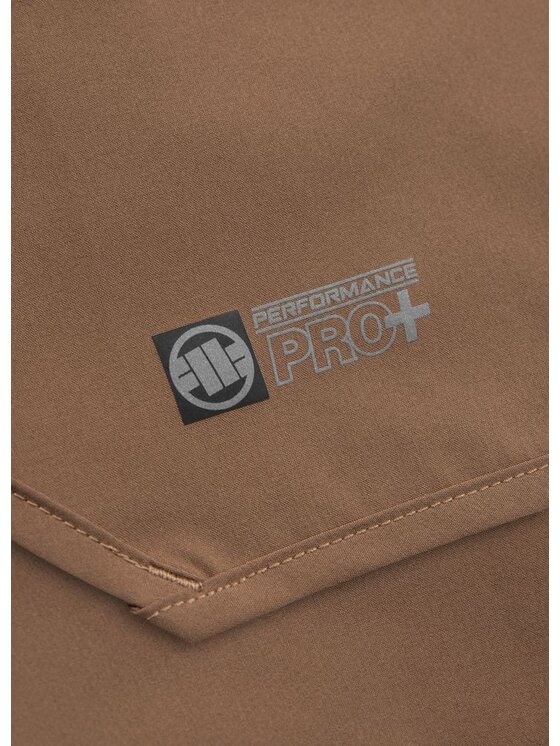 PITBULL PITBULL Szorty sportowe Performance Pro plus Small Logo II Beżowy Regular Fit