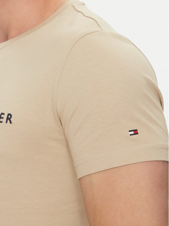 Tommy Hilfiger Tommy Hilfiger T-shirt Logo MW0MW11797 Bež Regular Fit