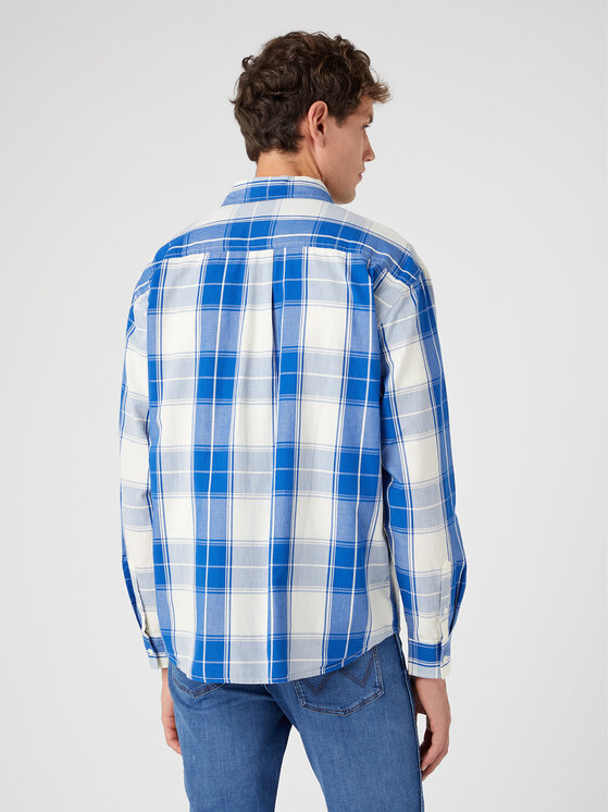Wrangler Wrangler Koszula W5D64MXV2 112330810 Niebieski Relaxed Fit