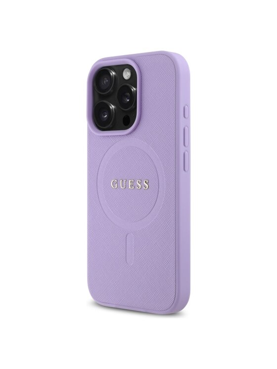 Guess Guess Etui na telefon Saffiano Fioletowy