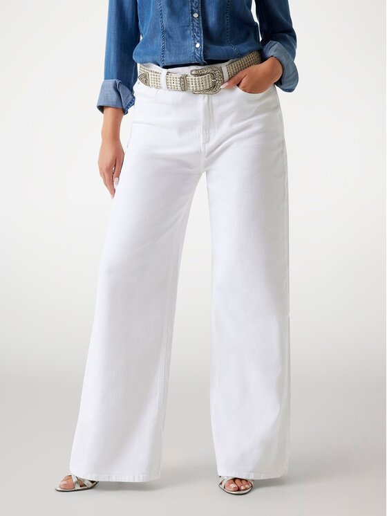 Guess Guess Jeansy 176603 Biały Relaxed Fit