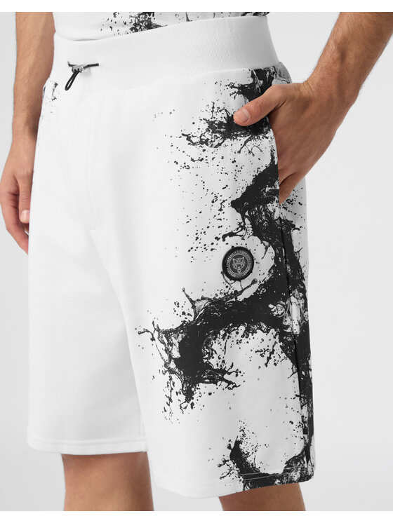 Plein Sport Plein Sport Szorty sportowe 28337 Biały Jogger Fit
