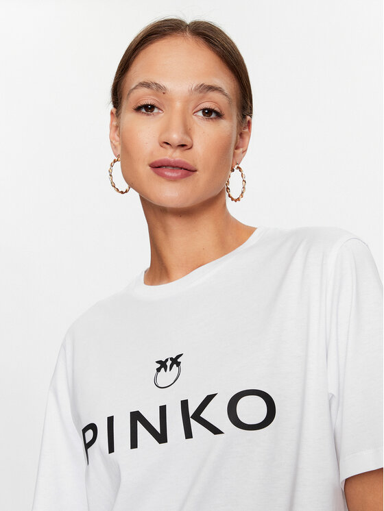PINKO Pinko Marškinėliai 101704 A12Y Balta Relaxed Fit
