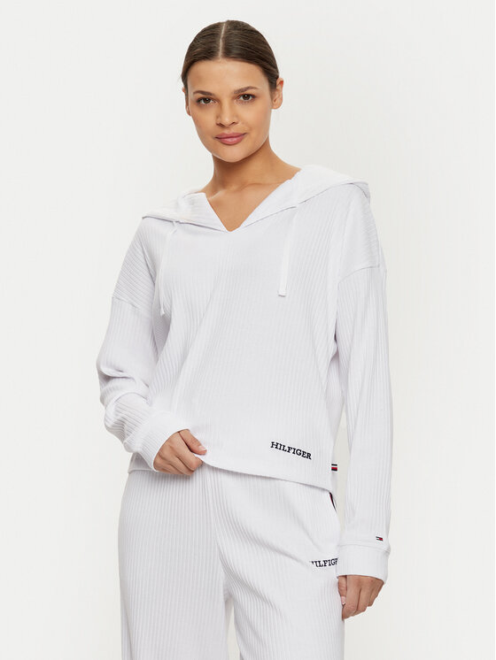 Tommy Hilfiger Mikina UW0UW05584 Biela Relaxed Fit