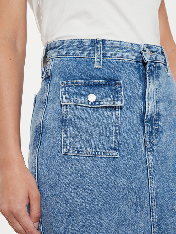 Tommy Jeans Tommy Jeans Džínsová sukňa Claire DW0DW18226 Modrá Regular Fit