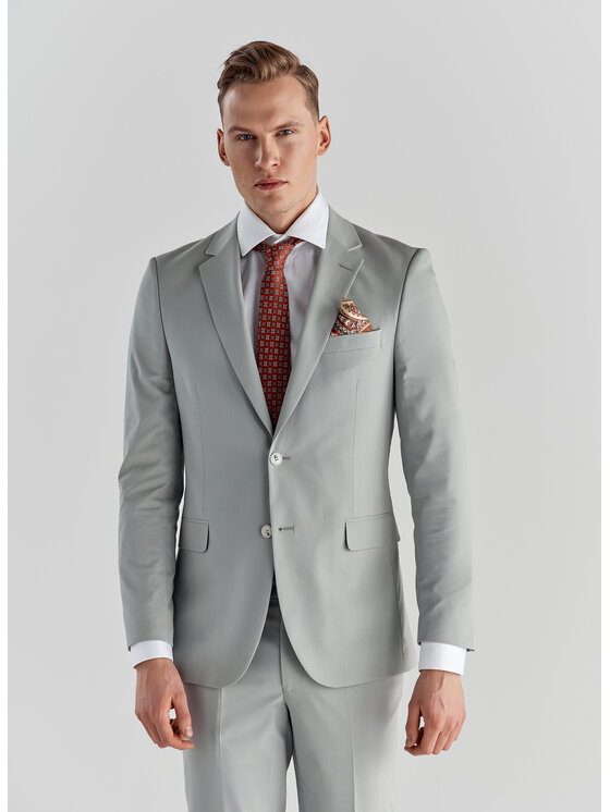 Pako Lorente Pako Lorente Spodnie garniturowe P22SF-6G-018 Szary Slim Fit