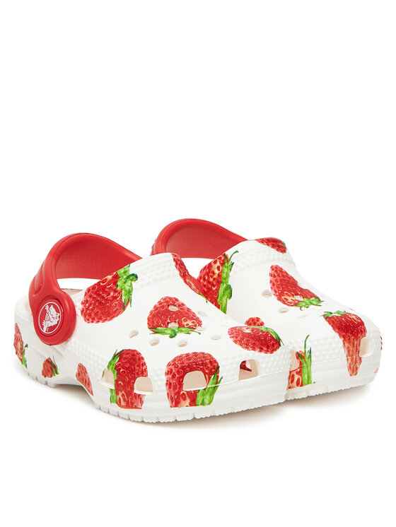 Crocs Crocs Şlapi Toddler Classic Fresh Fruits Clog 211170 Alb