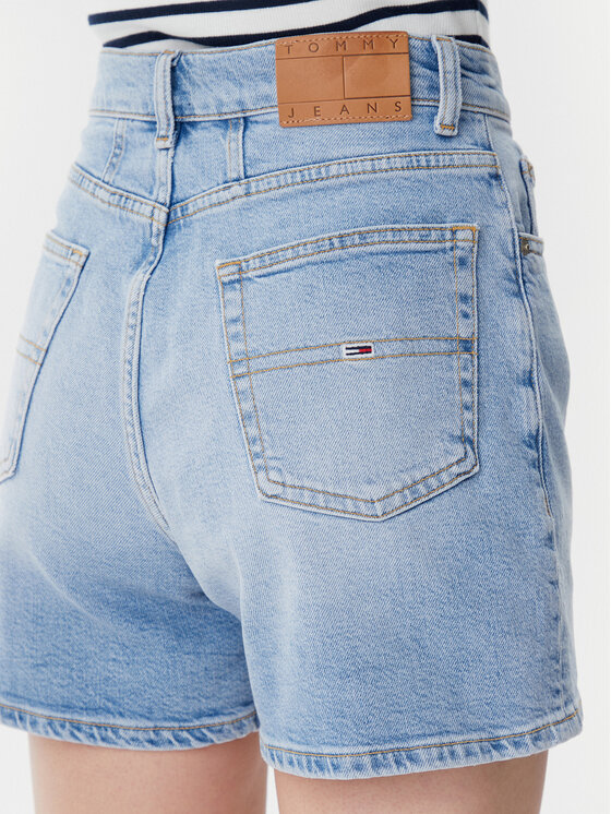 Tommy Jeans Tommy Jeans Džinsiniai šortai DW0DW20091 Mėlyna Mom Fit