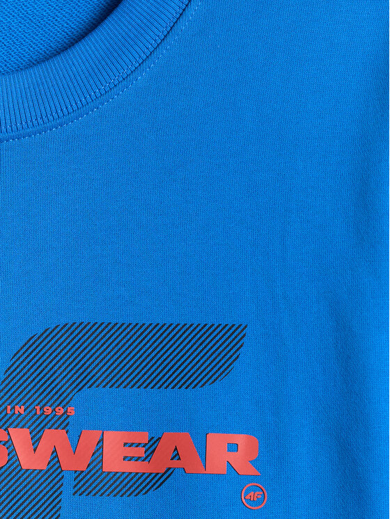 4F 4F Bluza SPORTS CLUB Niebieski Regular Fit
