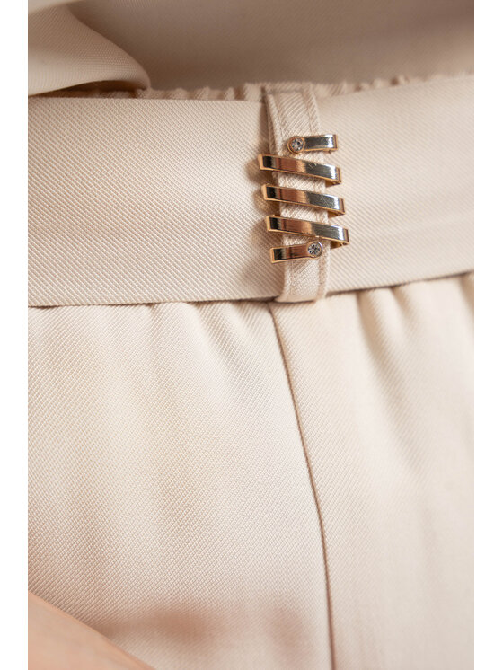 CLICK CLICK Φούστα σε γραμμή Α 50-716 Μπεζ Long Fit