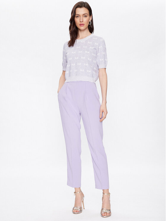 PINKO Pinko Medžiaginės kelnės Natalia 100052 7624 Violetinė Regular Fit