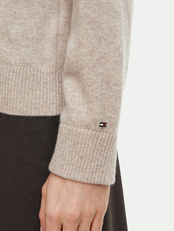 Tommy Hilfiger Tommy Hilfiger Sweter WW0WW51459 Beżowy Regular Fit