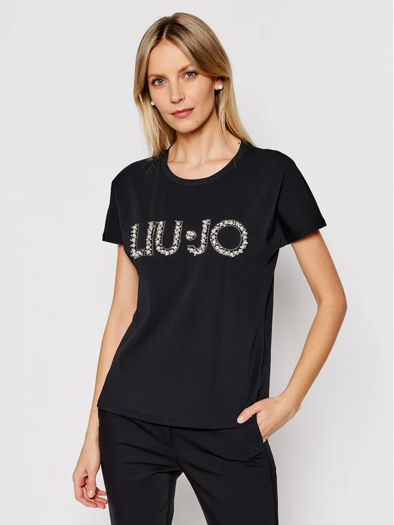 Liu Jo T-Shirt CA1236 J9135 Schwarz Regular Fit