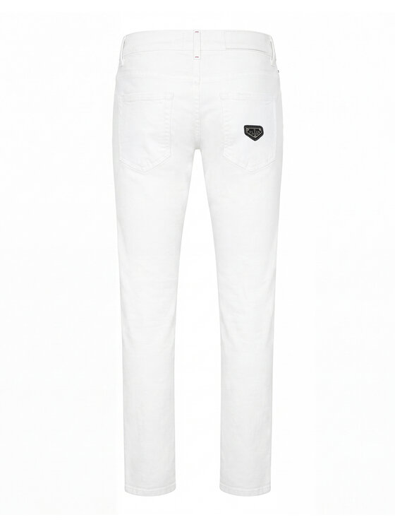 PHILIPP PLEIN PHILIPP PLEIN Jeansy 31788 Biały Straight Fit