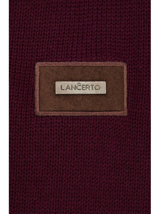 Lancerto Lancerto Kardigan Nate SW073222000061 Bordowy Regular Fit