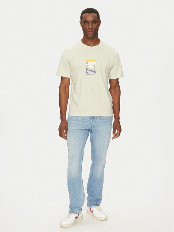 Jack & Jones Jack & Jones T-Shirt Split Graphic 12273000 Zielony Regular Fit